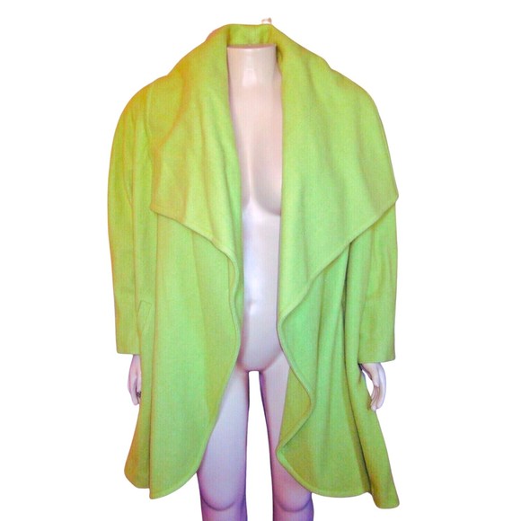 Donnybrook Jackets & Blazers - Vintage Komitor Wool Green Open Front Duster Coat Jacket Size 22/24 NWT